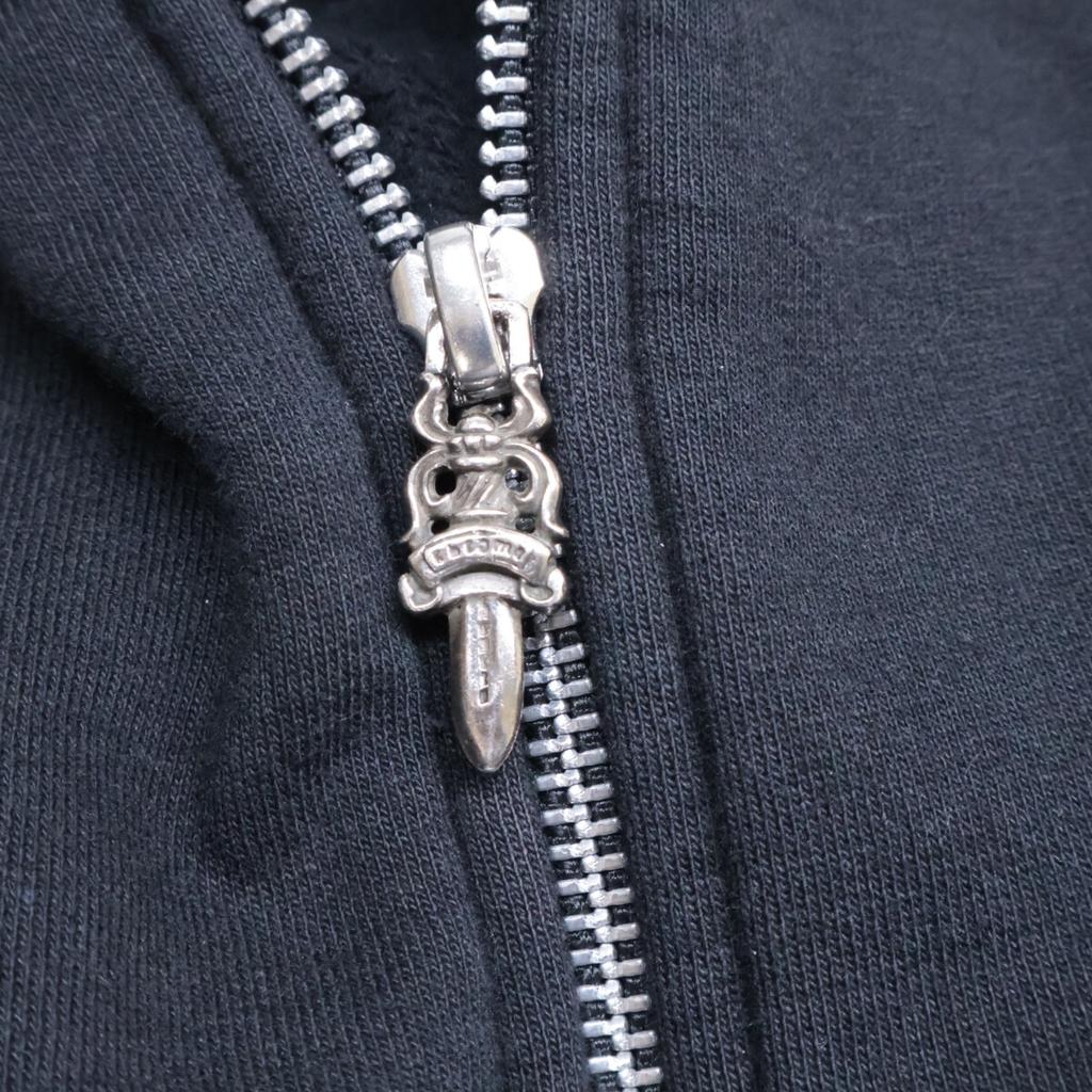 CHROME HEARTS Hufeisen Dolch Reißverschluss Hoodie Oberteile M Schwarz Gebraucht