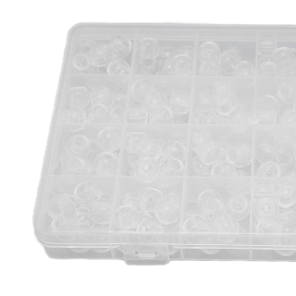 240PCS Beard Beads Transparent Plastic Viking Beard Hair Beads for Braids Ponytails Role Playing