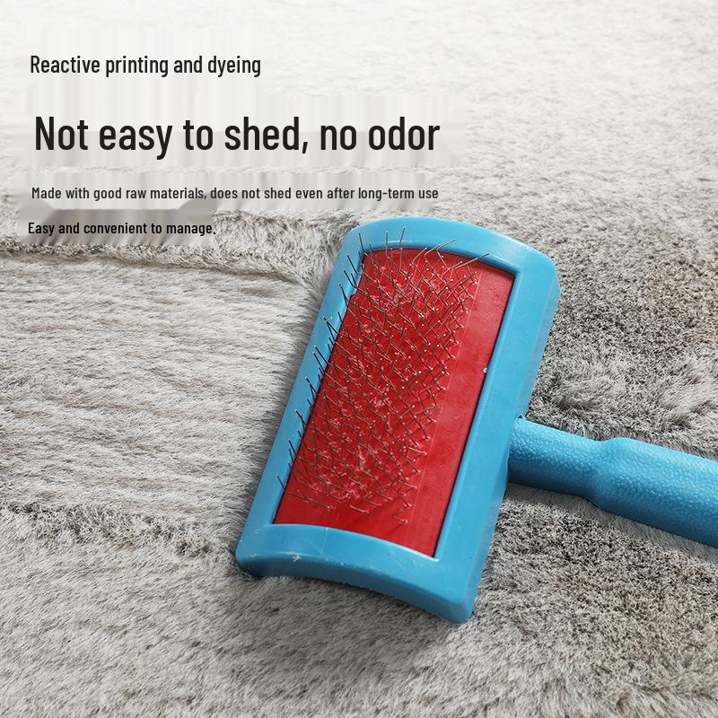 Plush Faux Rabbit Fur Carpet & Mat for Bedroom, Bay Window, Balcony, or Bedside - Short Pile.