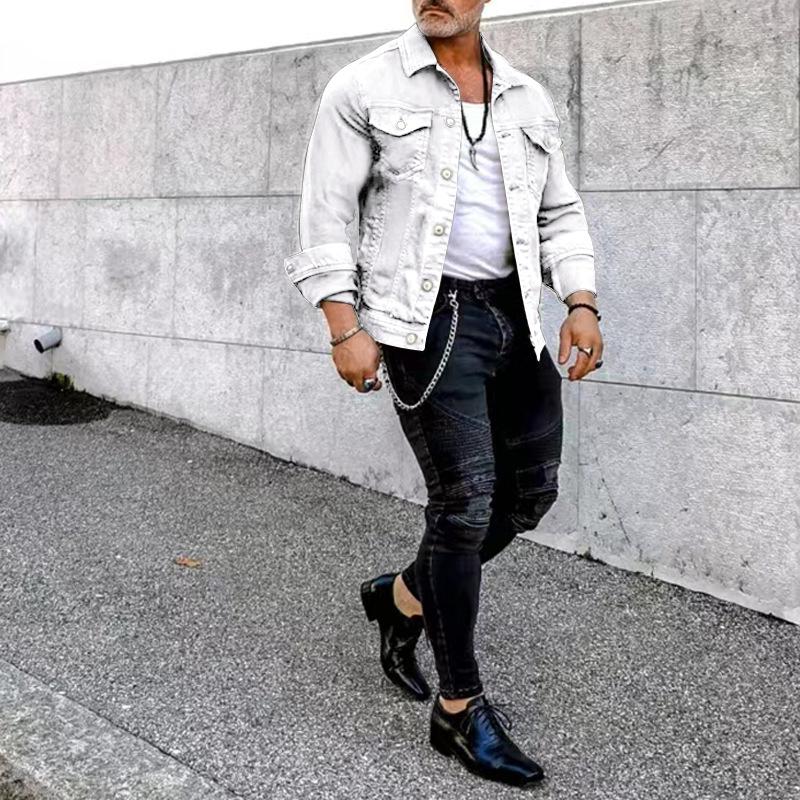 Men's 2023 Autumn/Winter Slim Fit Multi-Pocket Workwear Jacket