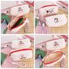 Lovely Embroidered Dog Puppy Stationery Bag With Pendant Rope Pencil Pouch  Student