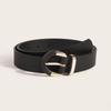 Minimalist Womens Semicircular Belt With Pin Buckle For Casual Wear