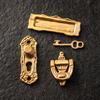 4 Pieces Miniature Letter Box Gold-Tone Dollhouse Door Hardware Set Compact