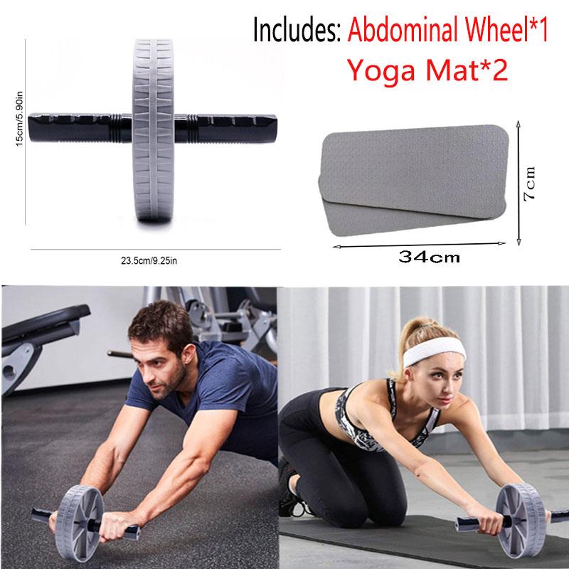 

Portability Abdominal Roller Set Mute Function High Load-Bearing Abdominal Muscle Exerciser Fitness Equipment Home Training