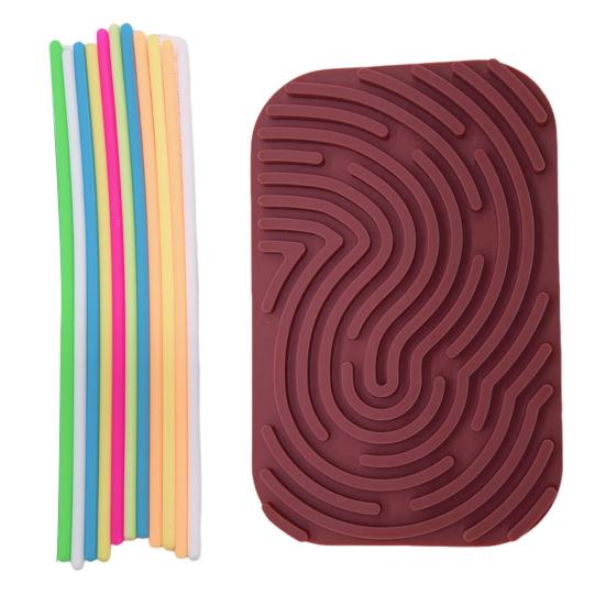 

Сенсорная развивающая доска Успокаивающая Снятие стресса Красочная силиконовая палочка Игрушка Развитие мелкой моторики Обучающая развивающая доска Игра для детей Ellipse вино красного