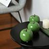 Dekorative Äpfel Figur Moderne Tischdeko Sammlerfigur Keramik Äpfel Statue für Wohnzimmer Büro Regal Schrank