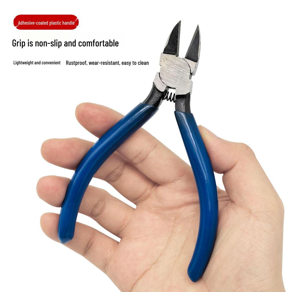 Precision Angled Industrial Wire Cutters: High-Hardness Manual Pliers for DIY & Electronic Components