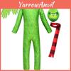 Unisex Grinch Jumpsuit For Kids Perfect Costume For Christmas Parties