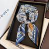 Luxury Imitation Silk Square Scarf Women‘s Double-sided Print Neckerchief Bandanas Foulard Paisley Hairbands Shawls Wraps