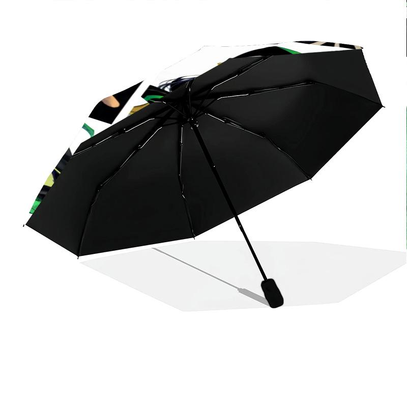 Green Jester Collage Automatic Umbrella - Suitable Travel Outdoor Portable Umbrella Birthday Gift Daily Essentials