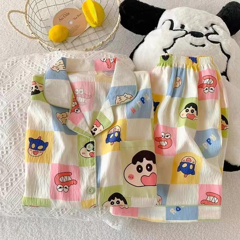 Sommer neue Pyjamas Damen kurzärmelig Shorts dünne Wolkenbaumwolle Cartoon niedlich große Größe Koreanische Version Loungewear