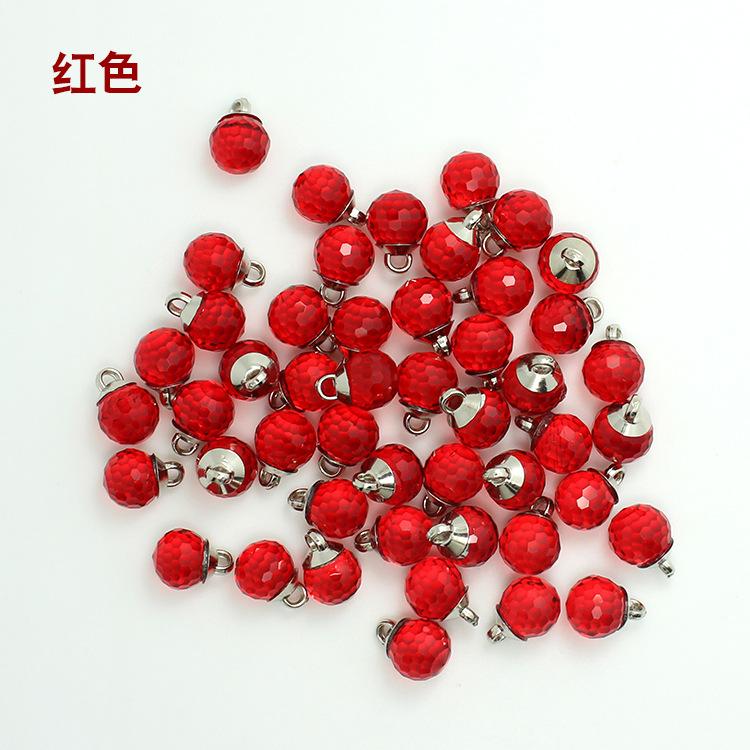 

5pcs Acrylic Button Transparent Crystal Glass Button Shirt Cardigan Button Red * 16L = 10.0 MM