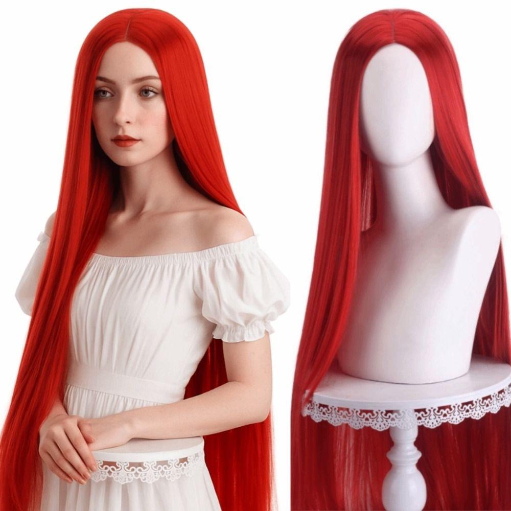 100cm Anime Cosplay Wigs Centre Parting Straight Hairpiece Long Straight Cosplay Wig  Party
