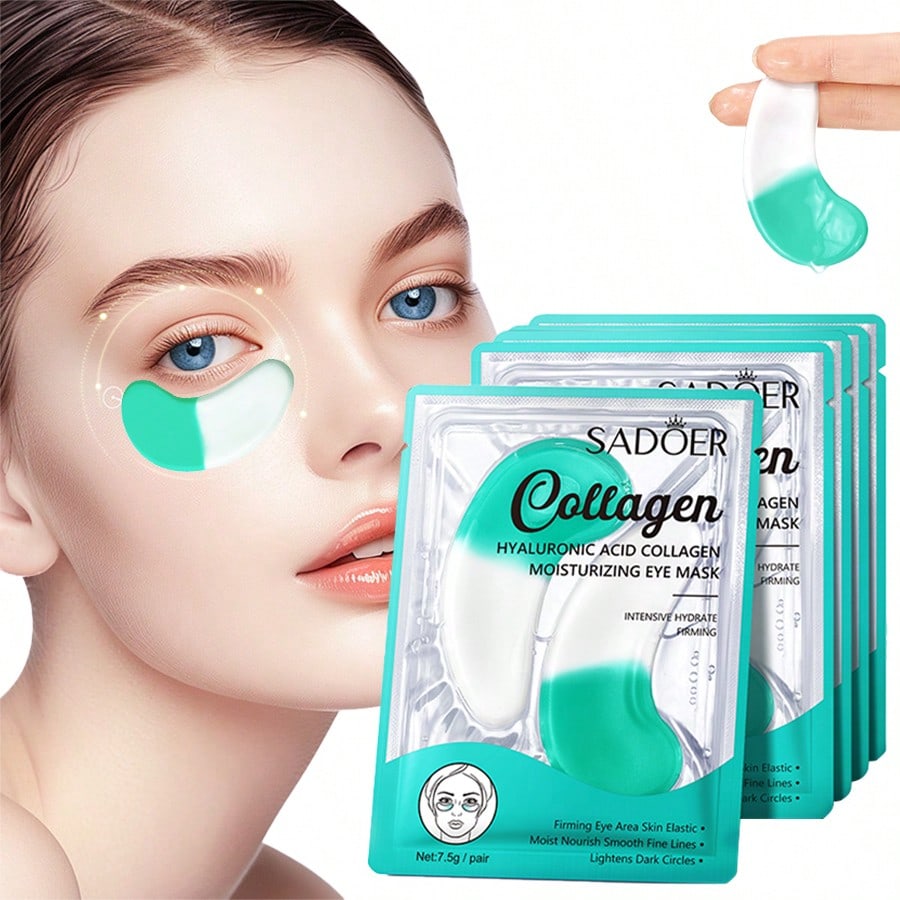 1 Pair/5 Pairs/10 Pairs Collagen Moisturizing Eye Mask, Gel Eye Mask, Fades Fine Lines And Wrinkles