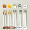 Cartoon Antibacterial Non-slip High-Temperature Resistant Alloy Chopsticks - Mildew Proof, High-End Design for One Person.