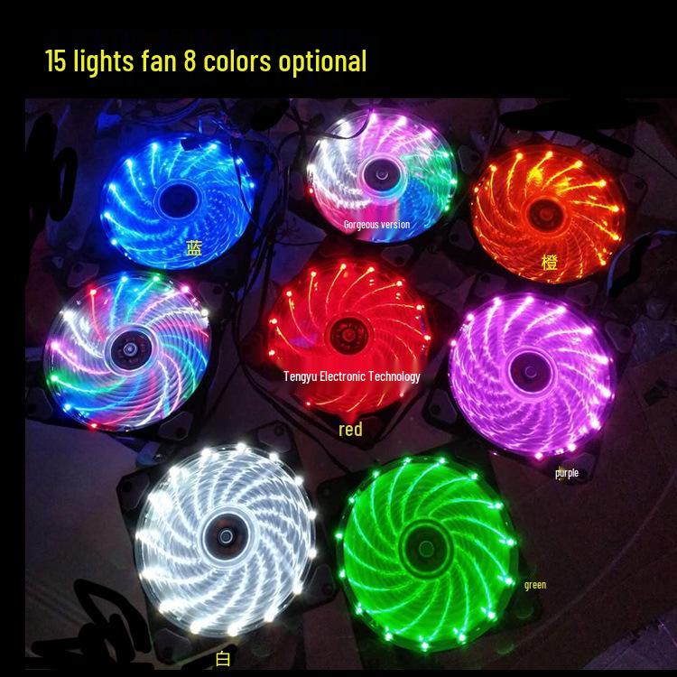 Battery Life Warrior 12cm Dual Aperture Luminous Case Fan with Rainbow RGB Lighting