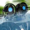 Portable Truck Double Head Fan Vehicle Auto Cooling Cooler Adjustable Low Noise