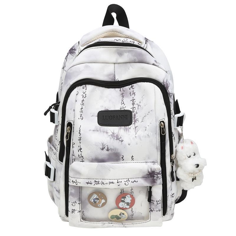 Schoolbag National Style Casual Versatile School Bag Women's Small Fresh Travel Lightweight Backpack Large Capacity Middle and High School Student 
