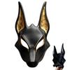 Egyptská maska Anubise Šakal Role-playing Maska S nastavitelnými popruhy Ručně malovaná Falešné zlato Maškarní maska Pro Halloween