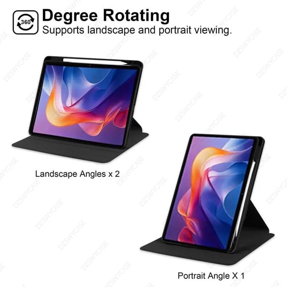 Rotating Case for Redmi Pad 2 11 Inch , 360° Protective Cover, Auto Sleep/Wake with Pencil Holder Case