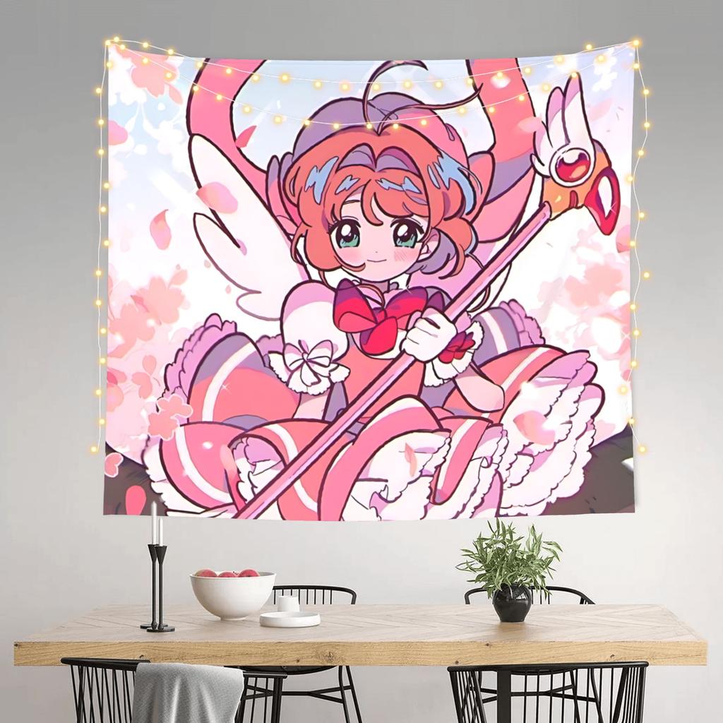 Cutecore Anime Cardcaptor Sakura Tapestry Room decoration Home Decoration Tapestry Decor Accessories Cute Room Decor