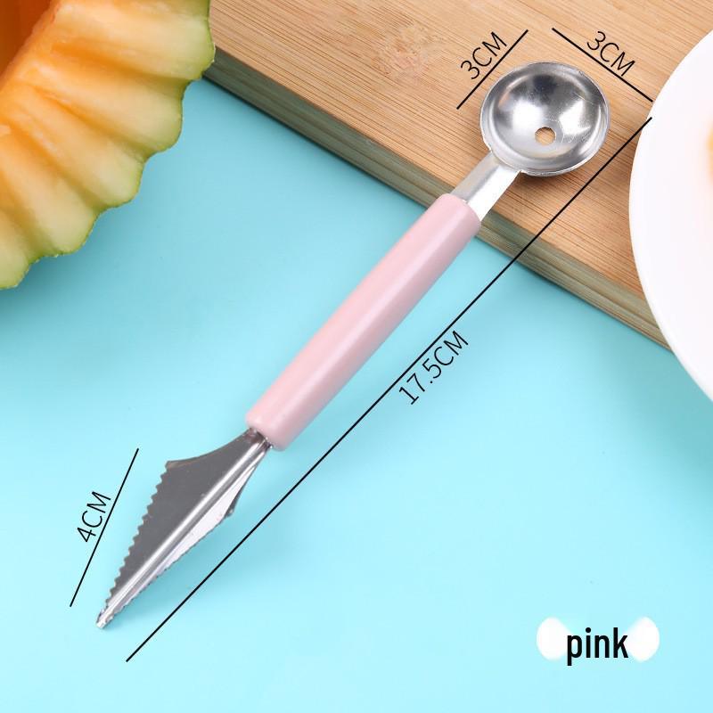 Multi-Functional Stainless Steel Melon Baller & Slicer with Peeler & Seed Remover