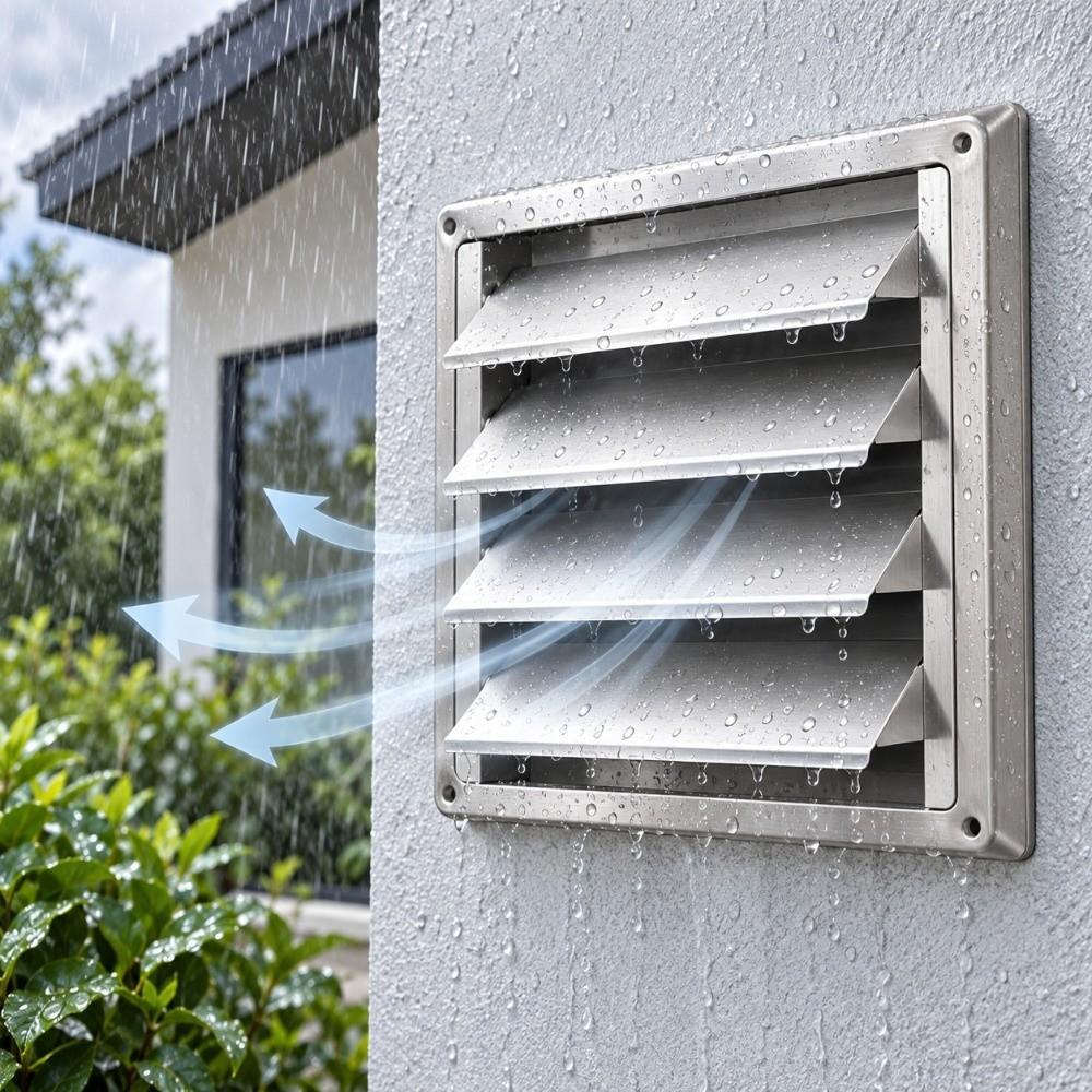 1pcs Stainless Steel Dryer Vent Cover 4 Inch & 5 Inch Exterior Vent Grille Home Exterior Wall
