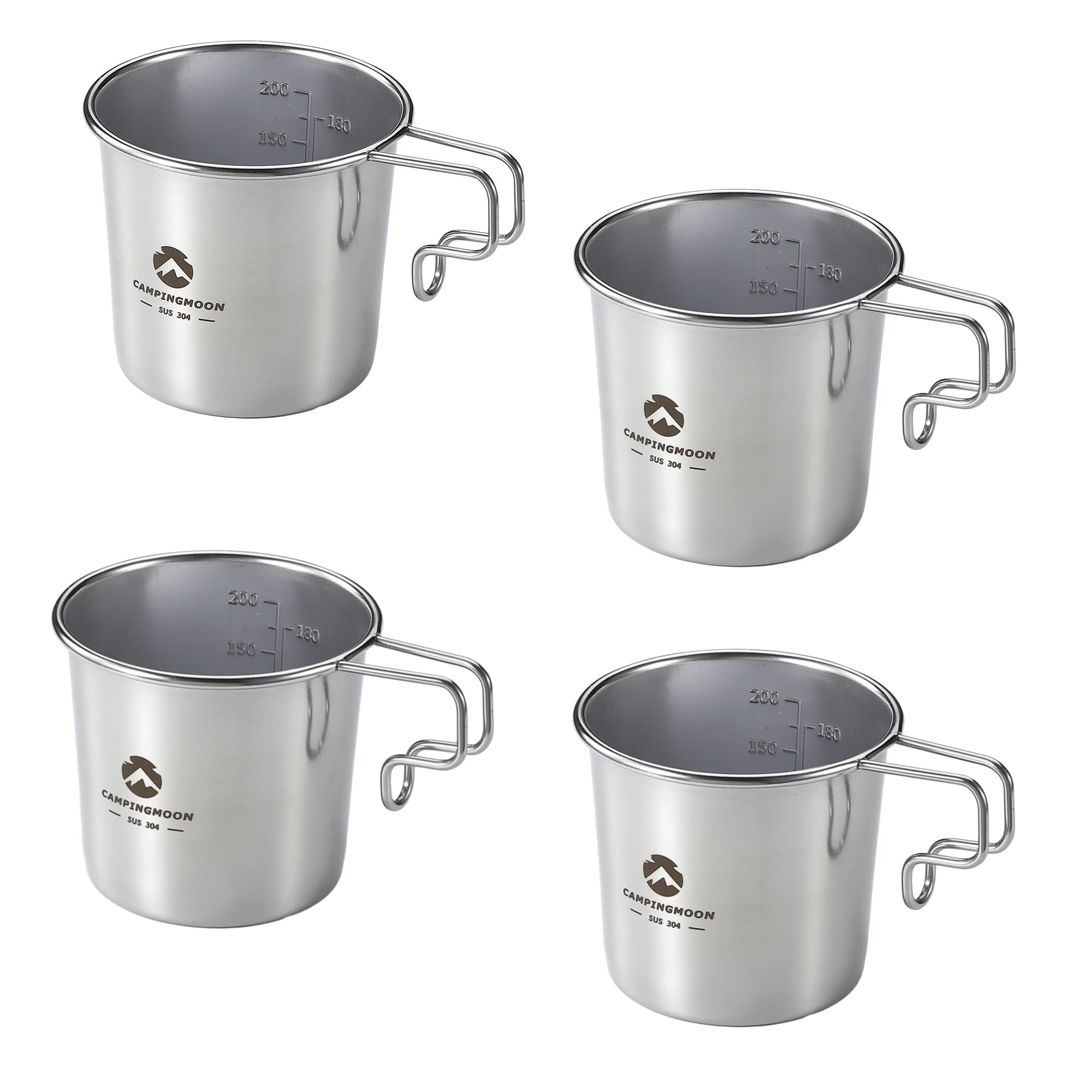 

CAMPING MOON Solo Mug M Camping Mugs, 4-Piece Set, 210ml, SOLO MUG S-190-4P