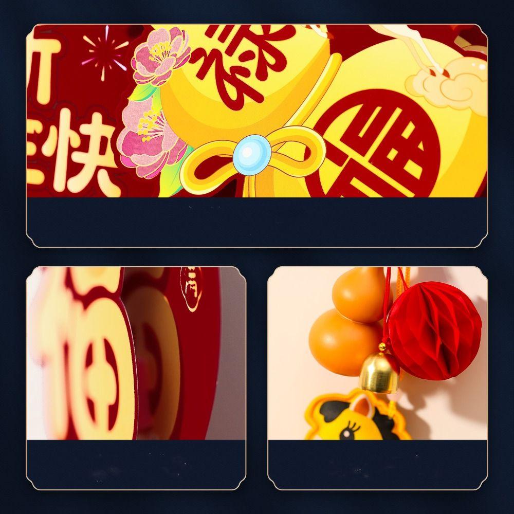 Red Spring Festival Door Decoration Chinese Style Horse Year Hanging Ornaments  Living Room