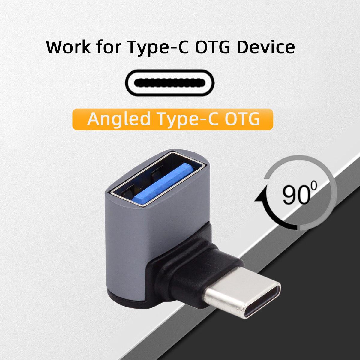 

UC-035-UP 90 Degree Up/Down Angled USB Type-C to USB 3.0 Female OTG Adapter for Laptop Tablet Phone As Shown A