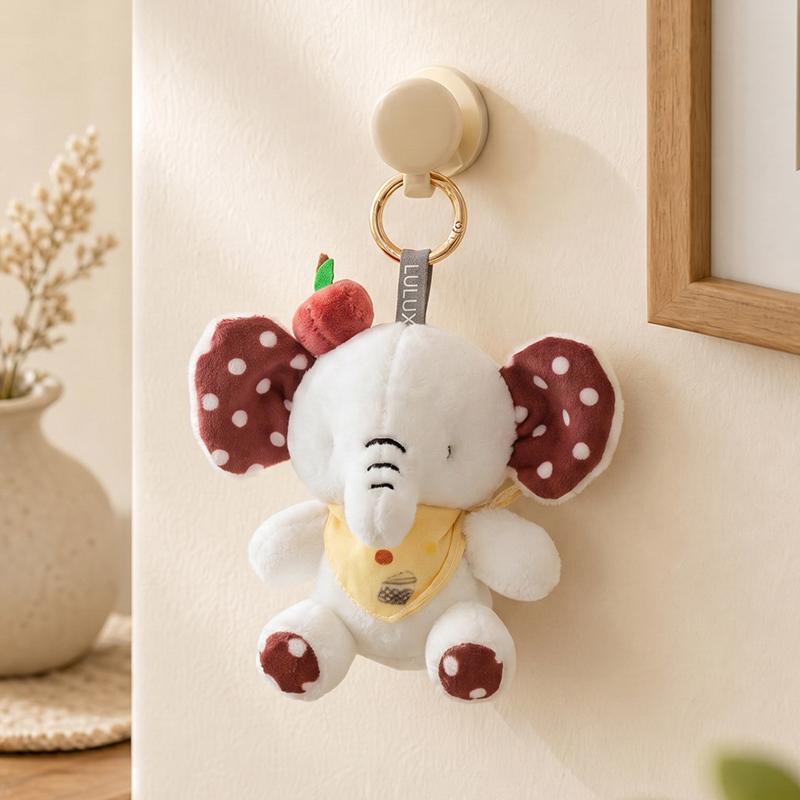 13Cm Elephant Plush Pendant Stuffed Cute Colorful Eli Yellow Green White Pink Zoo Animal Kawaii Keyring Decor For Bag Gift