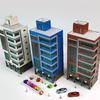 1/150 Scale Building Dioramas Model Outdoor City Railway Layout Street Building Model Gift Outland Scene for Sand Table