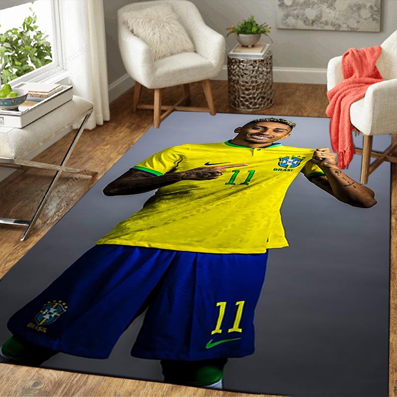 1pc Football Player Victory Rug, Office Carpet Indoor Outdoor Entrance Doormat, Non-Slip Soft And Comfortable, Living Room. DT707068