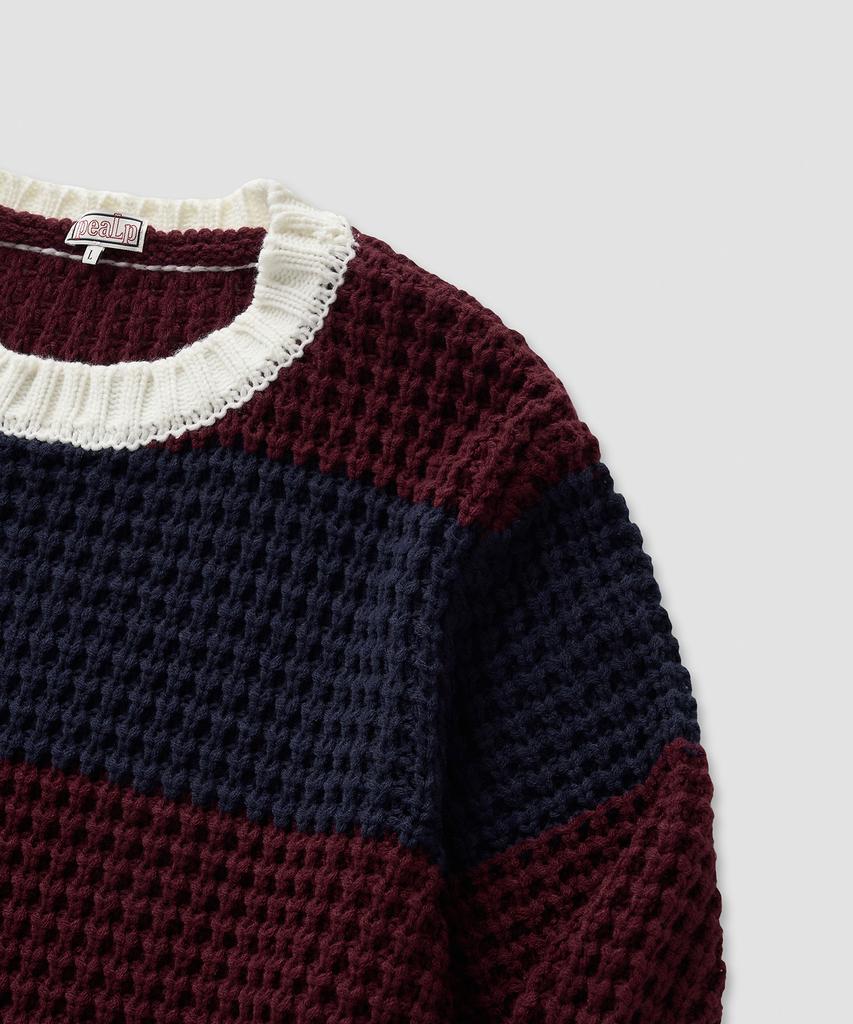 Pilpeu Striped Loop Knit 21(Deep Red)