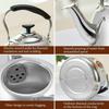 Stainless Steel New Whistling Teakettle Fast Heating Base Large Capacity Water Kettles Thickened Gas Stove Induction Cooker