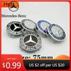 Bilklistermärke AMG W220 För AMG Benz 4 st 75 mm Bilhjulscenterlogotyp Navkapsel För Mercedes Benz W204 W211 W205 W213 W203 C218 A207 C