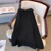 Plus Size Women's New Fall Pleated Skirt In The Long A Line Skirt