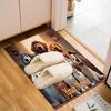 1PC Custom Name Dogs Together Theme Floor Mat Ideal for Living Room, Game Rooms, Office, Bedroom Floor Mat Design