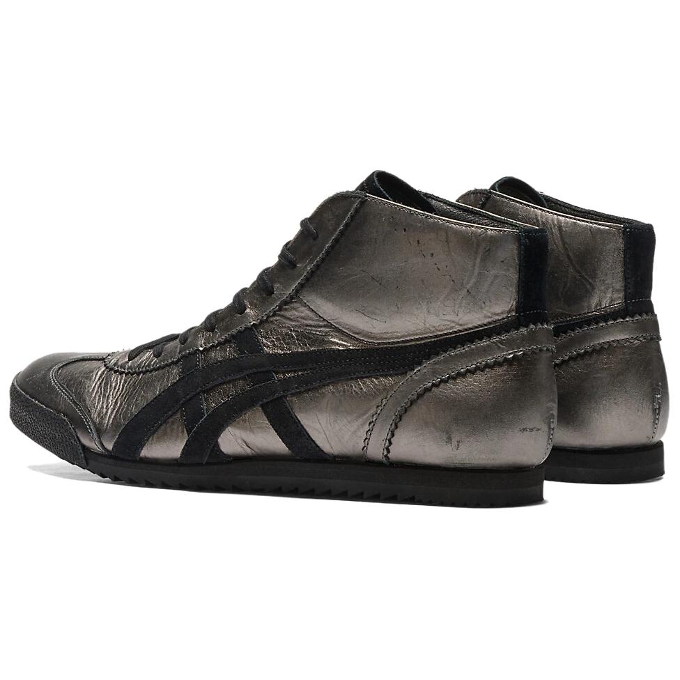 Onitsuka Tiger Mexico Mid Runner Deluxe Retro Classic Slip Resistant Durable Mid Top Lifestyle Casual Shoes Unisex sneaker Bronze Black 1181A608-021