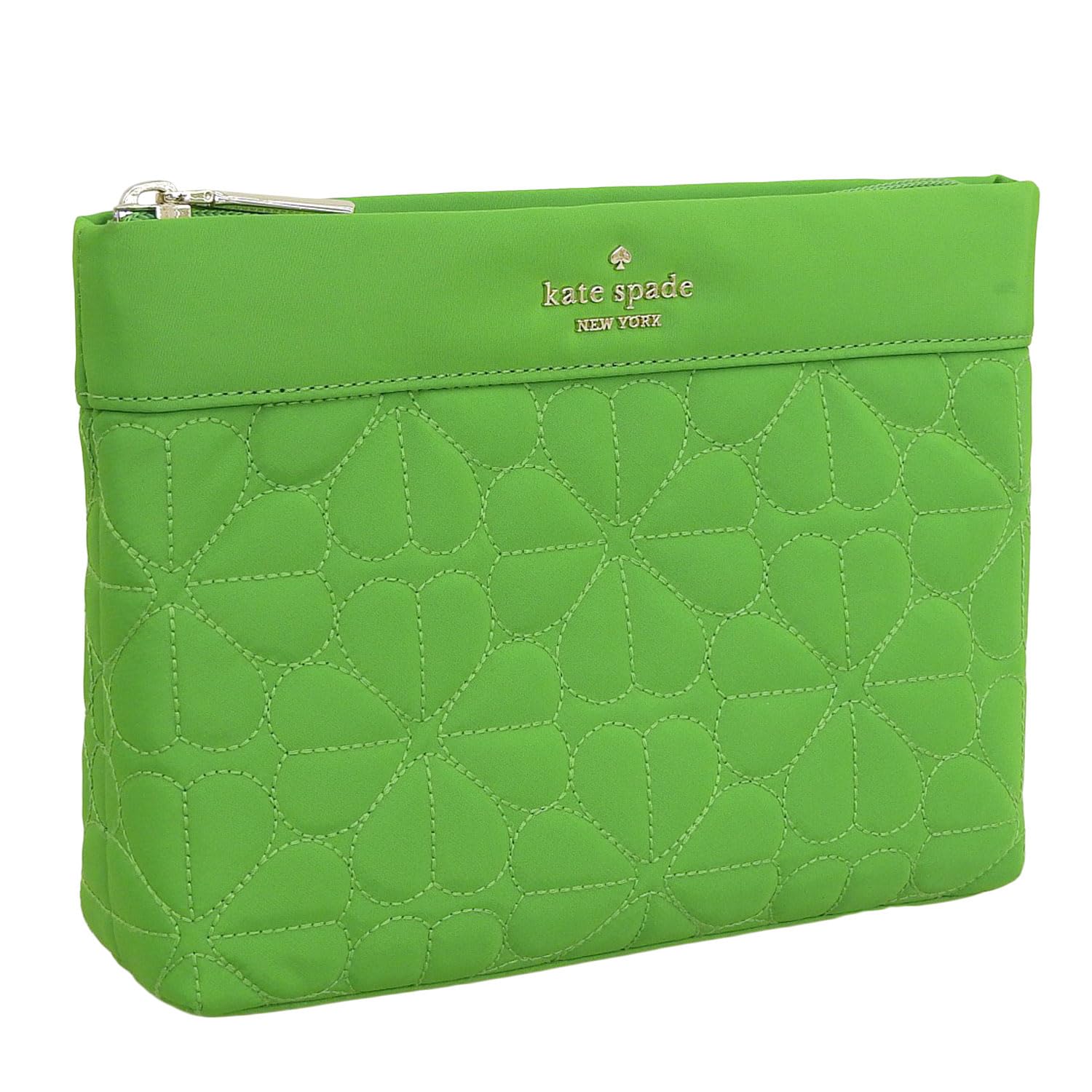 Kate Spade Cosmetic Pouch, Women s, Outlet Brand, Green, Spade Flower Qu Cosmetic, KK254, 300ml. [Used]