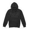 Mens Back In Black Outline Hoodie