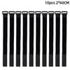 10Pcs Reusable Hook And Loop Nylon Adjustable Wire Fastener Wrapping Cinch Straps Securing Cable Cord Management
