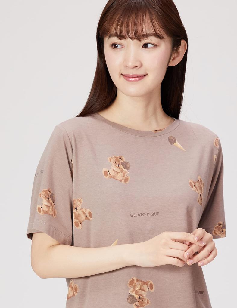 Gelato Pique Gelato Bär Print PWCT221206 BRW F T-Shirt Damen