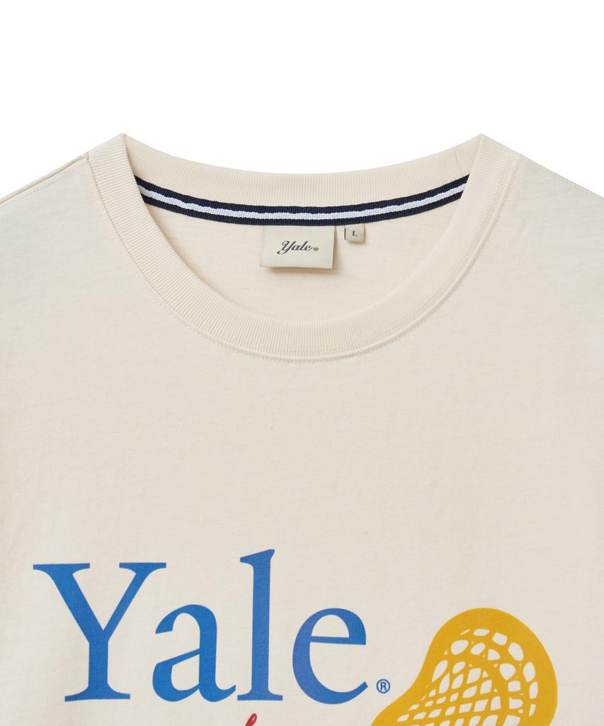 YALE Lacrosse Graphic T-Shirt_Cream