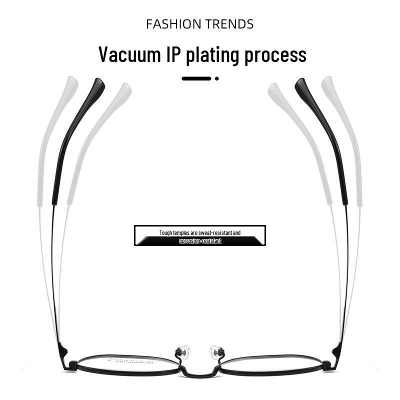 Danyang KO33010K Women's Polygon Retro Eyeglass Frame - Ultralight Non-Magnetic Titanium