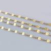 E381 1.6MM 14k Gold Filled Chain Lip Charm Connector Link Chain Gold Gf Roller Permanent Jewelry Chains for Diy