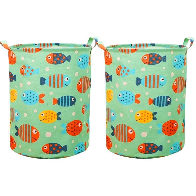 Foldable Fabric Laundry Basket Clothes Hamper Storage Bin for Home Toy Organizer