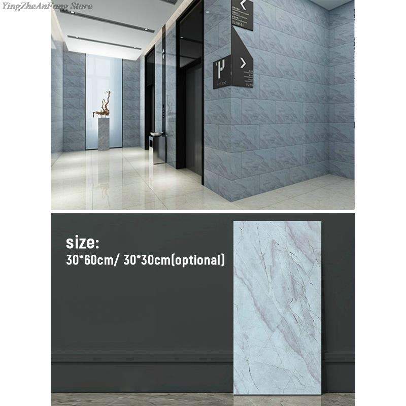 10Pcs Waterproof Marble Tiles Sticker PVC Self Adhesive Vinyl Wall Stickers Bathroom Kitchen Cupboard Backsplash Decor Decals