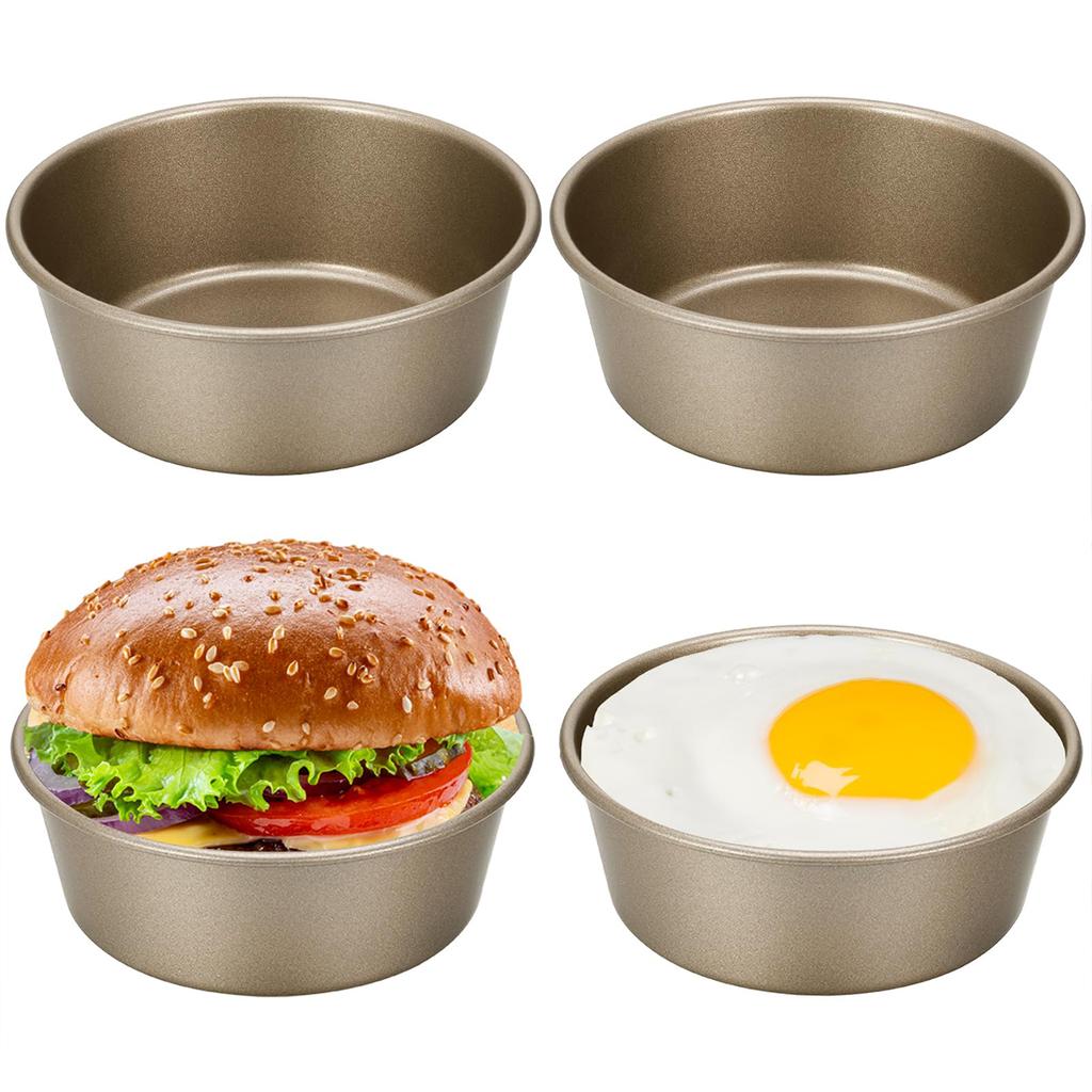 High Quality Air Fryer With 4-Inch Ramekins Mini Circular Baking Tray Steel Air Fryer Breakfast Home Kitchen Cooking Tool