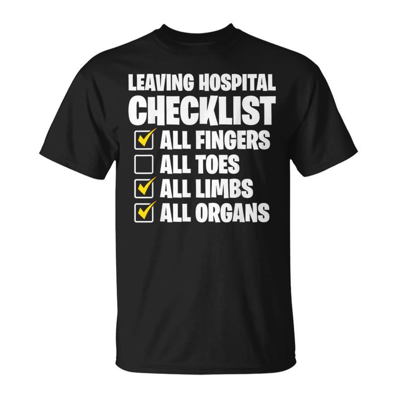 Toe Ampu Leaving Hospital Amputated Toe Survivor T-Shirt